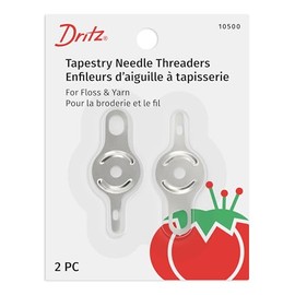 Dritz 10500 - Enhebradores de agujas para tapiz, 2 unidades, color plateado