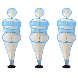 TNZMART Football Dummies Free-Kick Training Mannequin Portable Defender Practice Dummy Soccer Agility Poles with Mesh Dummy (Pack of 3, 4.9 FT)