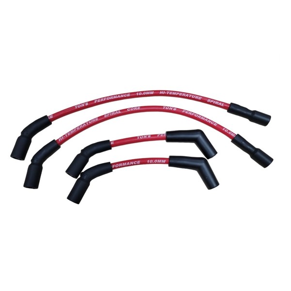 Ton's Performance RED 10mm Spark Plug Wires Silicone Compatible with