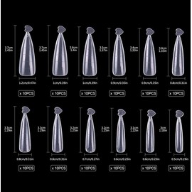 Ballerina Dual Nail Forms Set Poly Gel Quick Building Kit, 120pcs Ballerina Pointed Nail Molds with Storage Box, 10pcs Acrylic Nail Tips Clips, UV Gel Brush Spatulas and Double-side Nail File Beauties Factory UV Gel Polygel Acrylic Extension