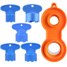 BOETOADG Faucet Aerator Key Removal Wrench Tool with 5 Sizes M16.5, M18.5, M21.5, M22.5, M24 Concave Spout Key Sink Spout Wrench with Faucet Housing Removal Toolfor Bathroom Kitchen Sink Removal Tool