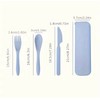 3in1 Portable Travel Cutlery Set with Case - Reusable Utensil