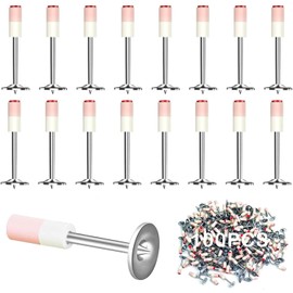 ZAKASEA 100 Silenciador Clavos, Juego de Clavos para Techo, Mini Pistolas Clavos, Adecuado para Techos, Tablas, Paredes, Etc (Clavo Redondo de 16 mm / 0,63 pulg.)
