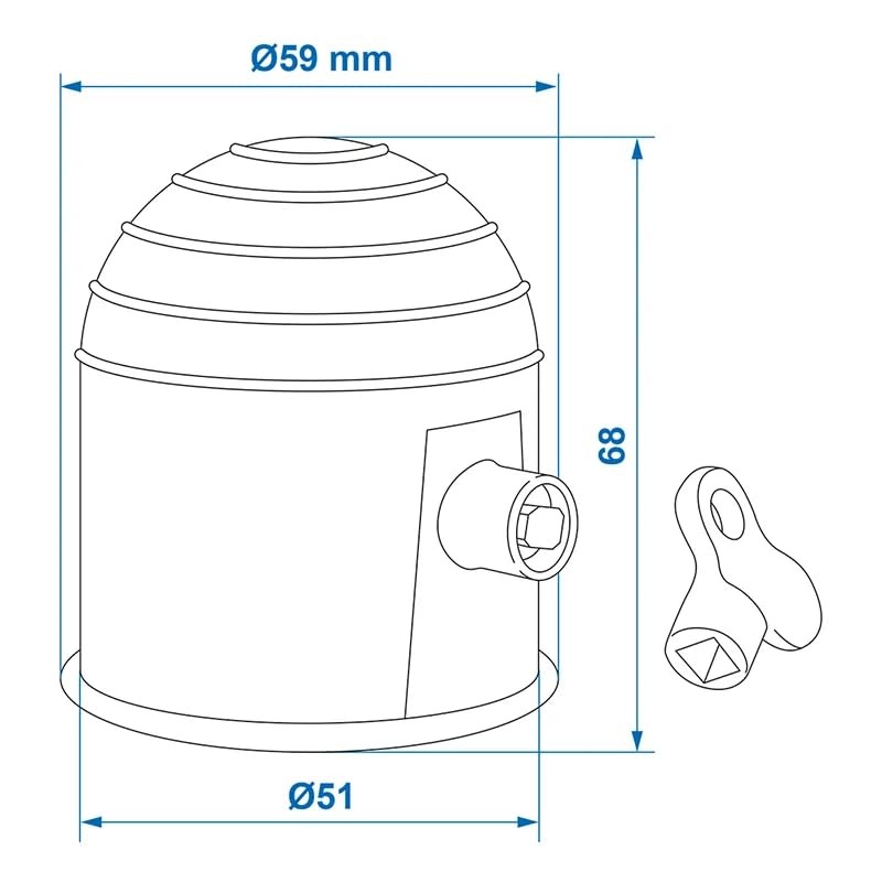 Towing Hitch Cover, 50 mm Rubber/Plastic Towing Hitch Protective Cap,