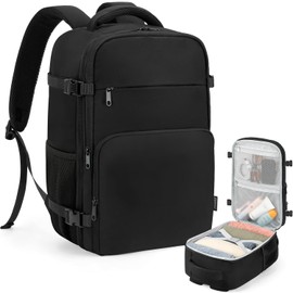 ZOMFELT for Ryanair Cabin Bags 40x20x25 Underseat, 20L Travel Backpack Womens Hand Luggage Bag, Travel Bag Underseat Cabin Carry on Bag for Airplanes, 14 Inch Laptop Rucksack School Bag, Black