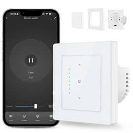 MIUCDA Smart Roller Shutter Switch WLAN with Percentage Control, Smart Roller Shutter Timer Switch, App Control of Roller Shutters/Blinds/Awnings, Blinds Switch Compatible with Alexa, Google Home