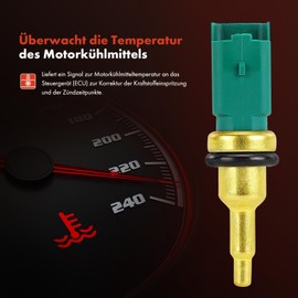 Frankberg Engine Temperature Sensor Compatible with C3 II SC C4 I LC C4 II NC C5 III RD DS3 SA DS4 NX DS5 207 WA WC 208 I CA CC 308 I 4A 4C Replace# 9810048680