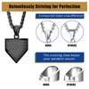 Black Home Plate Baseball Necklace for Men Engraved Bible Verse
