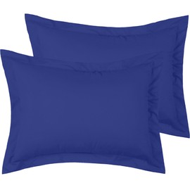 Mellanni Pillow Shams Set - 2 PC Iconic Collection Decorative Pillow Covers - Soft & Cooling Pillow Cases Wrinkle, Fade, Stain Resistant (King 20" x 36", Royal Blue)