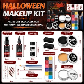 Halloween SFX Makeup Kit: 15 PCS Face Special Effect Makeup set