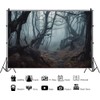 CRTPOD 7x5ft Dark Misty Forest Backdrop for Photoshoot Scary Halloween