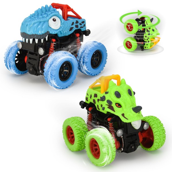 VoMii Monster Truck Pack of 2, Dinosaur Toy Car for