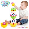 Easter Egg Toys Basket Stuffers for Toddler, 8 Pcs Nesting