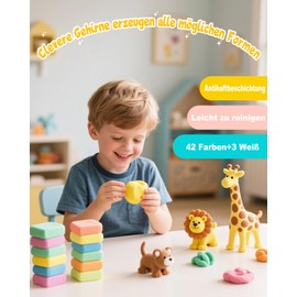 cyctravel Air Drying Modelling Clay - 42 Colours Air Drying Clay DIY Modelling Clay Air Drying Includes Tools and Christmas Accessories, Modelling Clay Children for Children from 3 Years