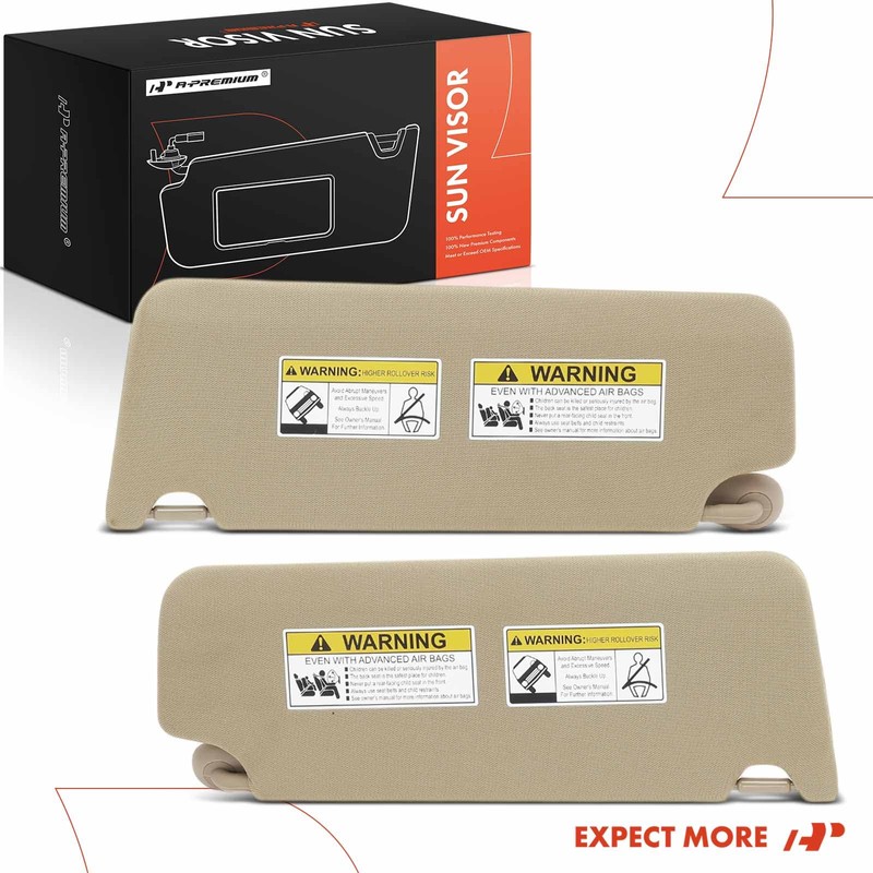 A-Premium Left & Right Sun Visor Assembly Compatible with Honda