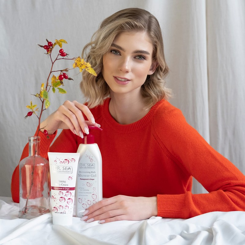 Dr. Sea straffende Körpercreme, für ältere Haut, Granatapfel & Ingwer,