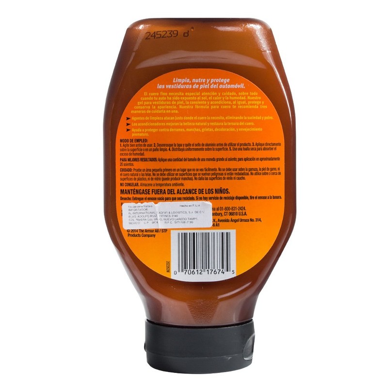 Armor All 17674 Gel Protector, Limpiador y Restaurador de Piel,