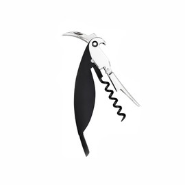 Alessi Parrot Sommelier Corkscrew Made of Cast Aluminium and PC, Black
