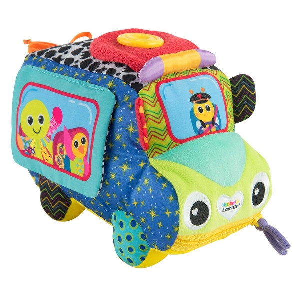 LAMAZE Freddie's Activity Bus Baby Toy, Plush Sensory Toy with Flaps & Discovery Mirror for Sensory Play | New Baby Gifts for Toddlers Boys & Girls From 18 Months, 2, 3+ Year Olds