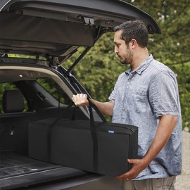 INFANZIA 100L Travel Duffle Bag - 36 Inch Large Sports Duffel Lightweight Foldable Holdall Bag Luggage Storage Bags with Upgraded Zipper for Gym Camping, Sturdy & Water Resistant, Black