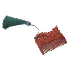 SAFIGLE Wood Birthing Comb - Handmade Wooden Toddler Comb Anti-static Green Sandalwood Detangling Scalp Cleaning Unique Zodiac Keepsake for Baby