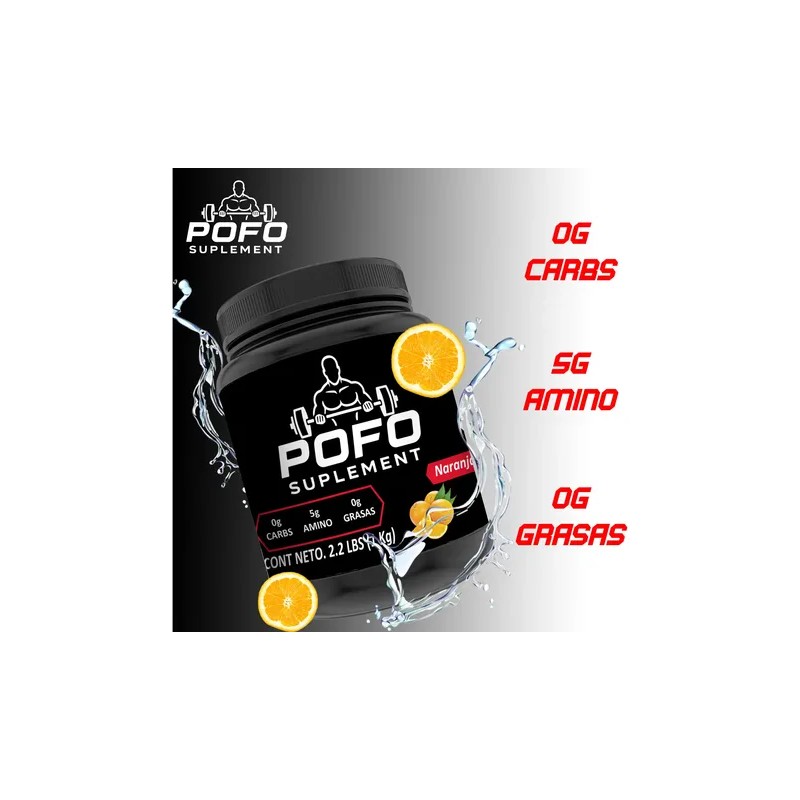 Aminoácidos Suplemento En Polvo Pofo Suplements 1kg 200servi