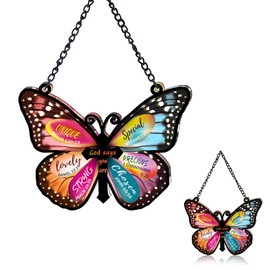 Butterfly Hanging Decorations Butterfly Gift For Women Friends Christian Inspirational Gifts For Women Sister Spiritual Gift For Her Acrylic Suncatchers For Windows Hanging