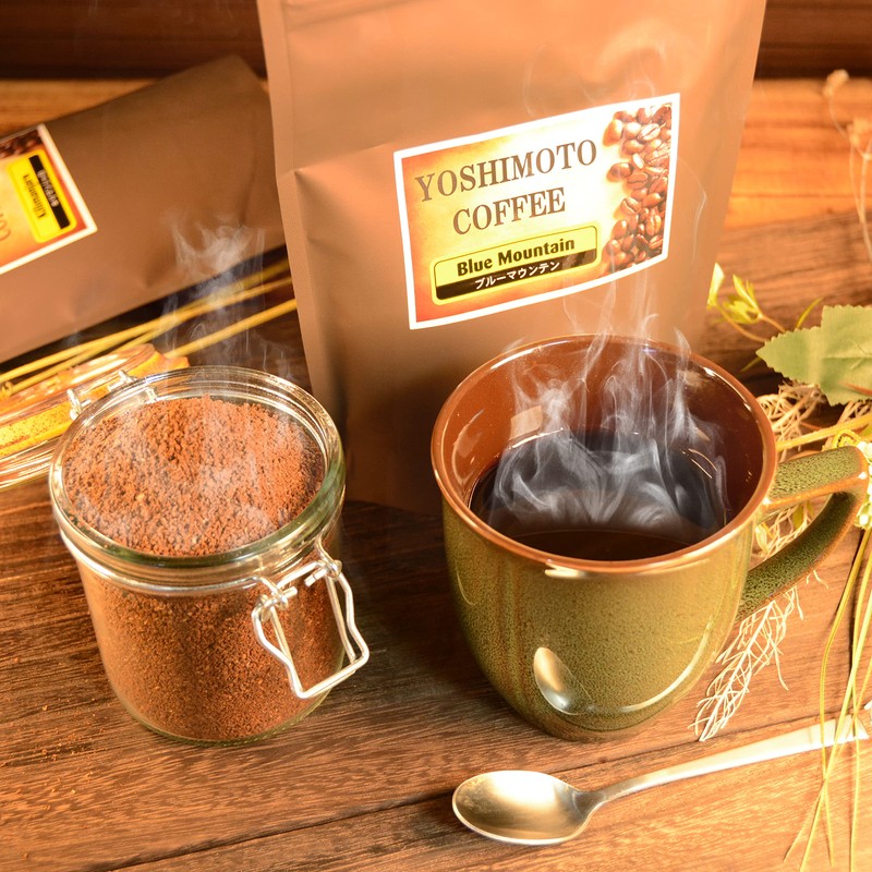 Yoshimoto Coffee Beans Blue Mountain No.1 Straight Coffee, Okinawa, Home-Roasted,