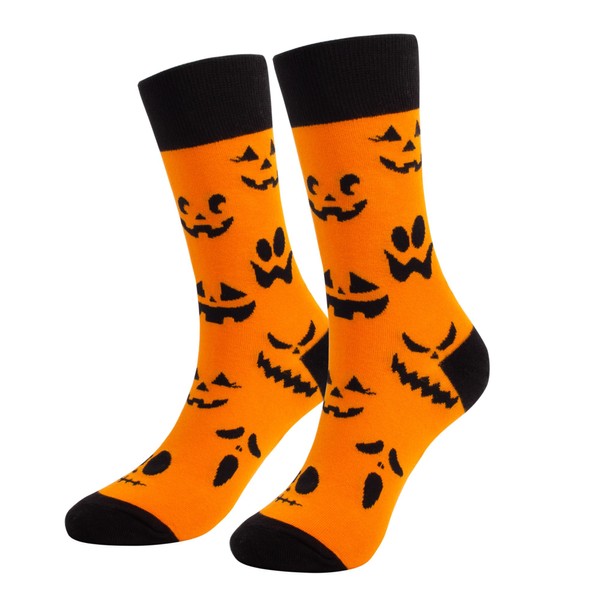 Bibalabili Halloween Gifts for Women Men, Spooky Fuzzy Long Socks,