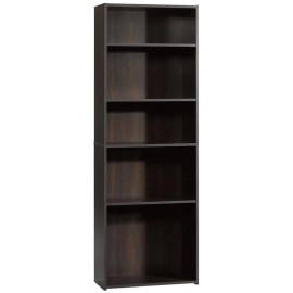 Sauder Beginnings Engineered Wood 5-Shelf Bookcase in Cinnamon Cherry
