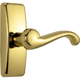 Ideal Security GL Lever Handle Set for Storm Doors and Screen Doors, Storm Door Handle Replacement, Screen Door Handle, Bright Brass