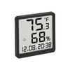 ThreeH Slim Digital Thermohygrometer & Clock with Magnetic Back for