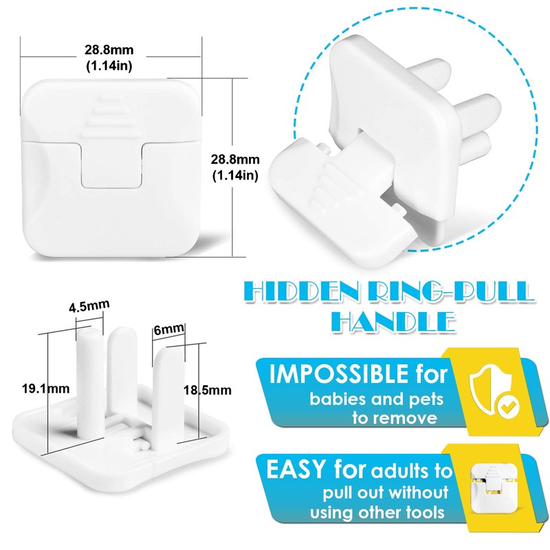 Outlet Covers Babepai 38-Pack White Child Proof Electrical Protector Safety
