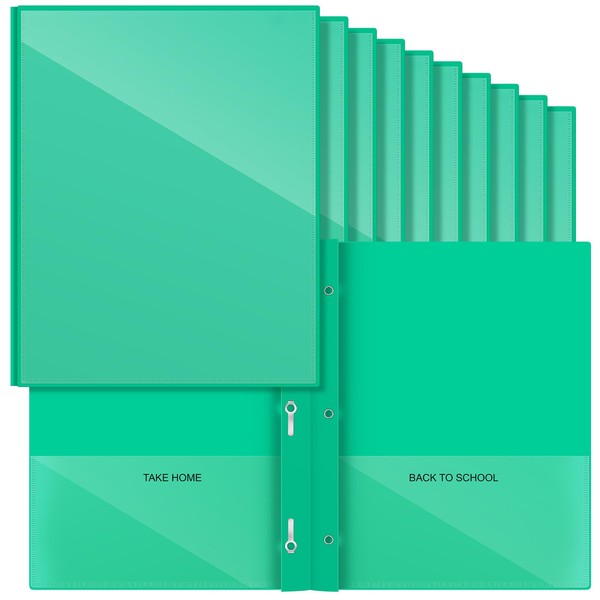 Henoyso 24 Pcs Plastic Folders with Clear Front Pocket and