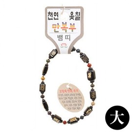 Lacquerware Buddhist Prayer Beads Bracelet with Manbok (Ten Thousand Blessings) Design (Large) (Snake)
