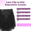IDN BEAUTY Clip in Hair Extensions Real Human Hair Afro
