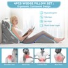 Kingfun 4pcs Orthopedic Bed Wedge Pillow Set for Post Surgery,