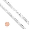 Miabella Solid 925 Sterling Silver Italian 9mm Solid Diamond-Cut Figaro