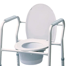 Lumex Silver Collection 3-in-1 Bedside Commode, Steel, 7103A-1