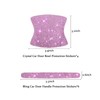 BetterJonny 10PCS Crystal Car Door Scratch Protector, Rhinestone Bling Scratch