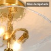 Ship in USA,16.5" Glass Semi Flush Mount Ceiling Light Fixture,2-Lights