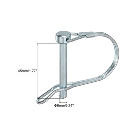 sourcing map 10Pcs 1/4" Dia Trailer Coupler Pin, 1-3/4" Long Coupler Pin Shaft Locking Pin, Round Pto Pin for Farm Trailers Wagons Lawn Hitches and Garden