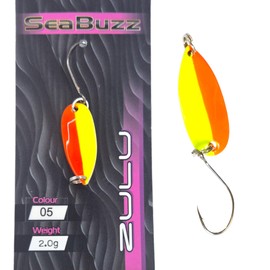 SEABUZZ Mini Bass & Trout Spoon Zulu 2g - Trout Bait & Bass Bait with Fishing Hook - Blinker Trout & Predator Fishing Lure - Sports Fishing Lure - Artificial Bait - Wobbler - Fishing Accessories (#05)