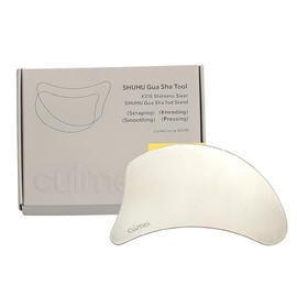 SHUHU Stainless Steel Gua Sha Tool for Face & Body – Ergonomic Facial Massager with Travel Pouch – Self-Care Skincare Gift for Beauty Routine, Lymphatic Drainage & Muscle Relief