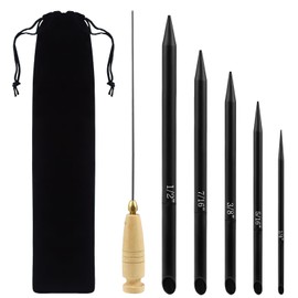 Rope Splicing Tools, 6 in 1 Rope Splicing FID Kit for Splicing Double Braid Eye Rope 1/4", 5/16", 3/8", 7/16" and 1/2" & Rope Fids Pusher, FID Rope Splicing Fids Kit for Rapid Recovery & Splice Rope