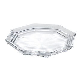 Mizusaki Glass MKG-218013 Tiered Octagonal Plate, Approx. 5.1 inches (13 cm), Made in Japan