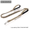 Double Handle Tactical Dog Leash with Shock Absorption, 5FT Reflective