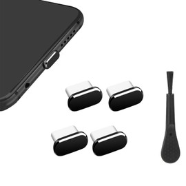 USB Type C (Male), Charging Hole, Waterproof, Rustproof, Dustproof, Aluminum Cap, Silica Gel, Heavy Duty, Dust Plug, Terminal Protection, Smartphones, Cell Phones, Charging Port, Compatible with
