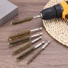 PATIKIL 18mm径ボア筆、真鍮製ねじれワイヤークリーニング筆4本セット（1/4インチ六角シャンク付き）チューブ・ポート・ベアリング・ドりルドライバー用