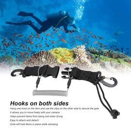 QANYEGN Diving Lost Lanyard, Deep Sea Diving Camera Loss Lanyard, Loss Proof Quick Release Coil Lanyard for AR 15 M4 Handle Fittings (Grey)